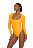 Celeste One Piece on model from the front side view #glow