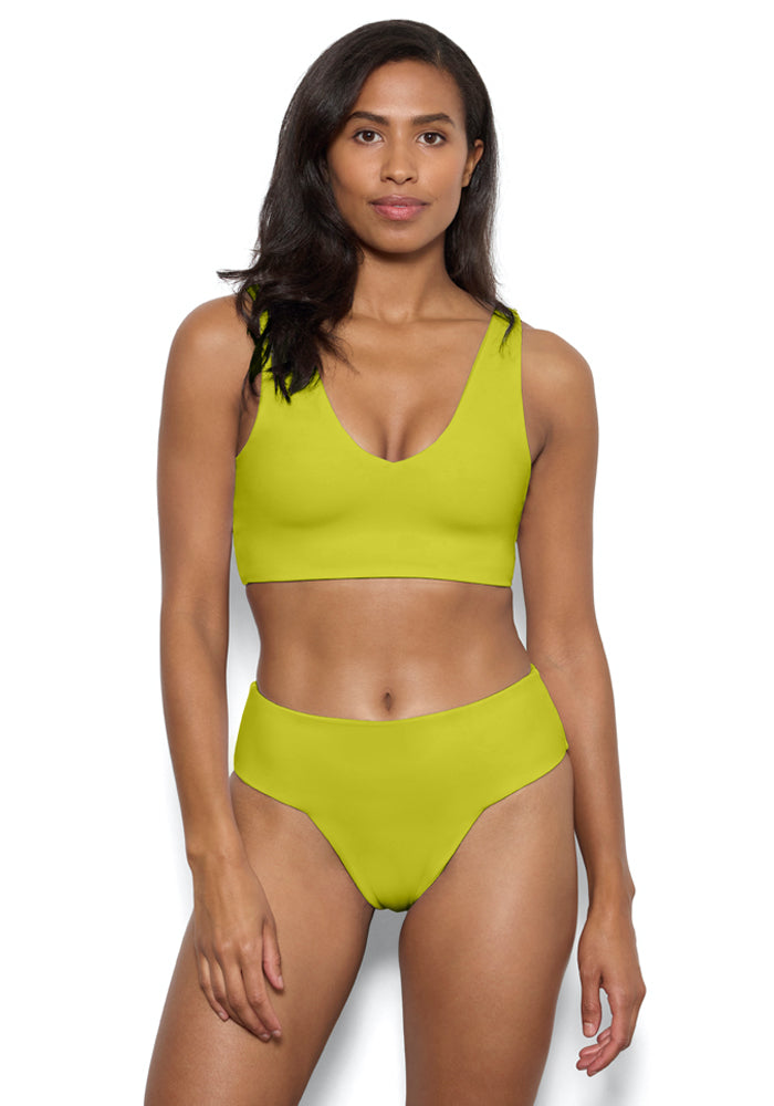 Falcon: The V Neck Crop Bikini Top